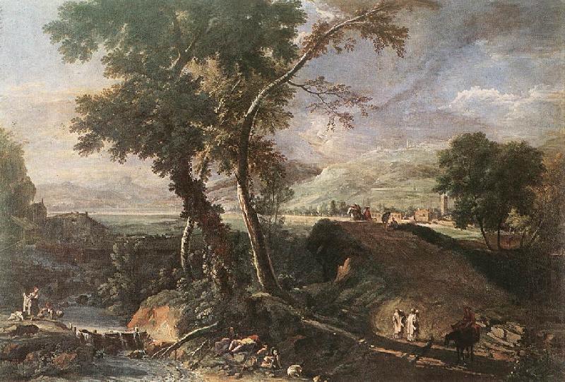 RICCI, Marco Landscape with River and Figures df china oil painting image